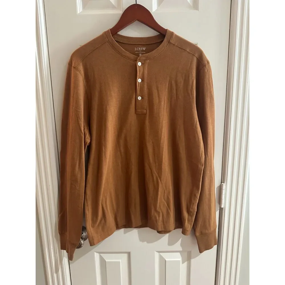 J.Crew Men’s 2-Piece Top Bundle - Sweater & Henley Shirt - Medium